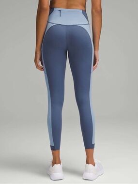 Lululemon Fast and Free High-Rise Tight 25" 3 Pocket Glow Shade / Blue Willow 10
